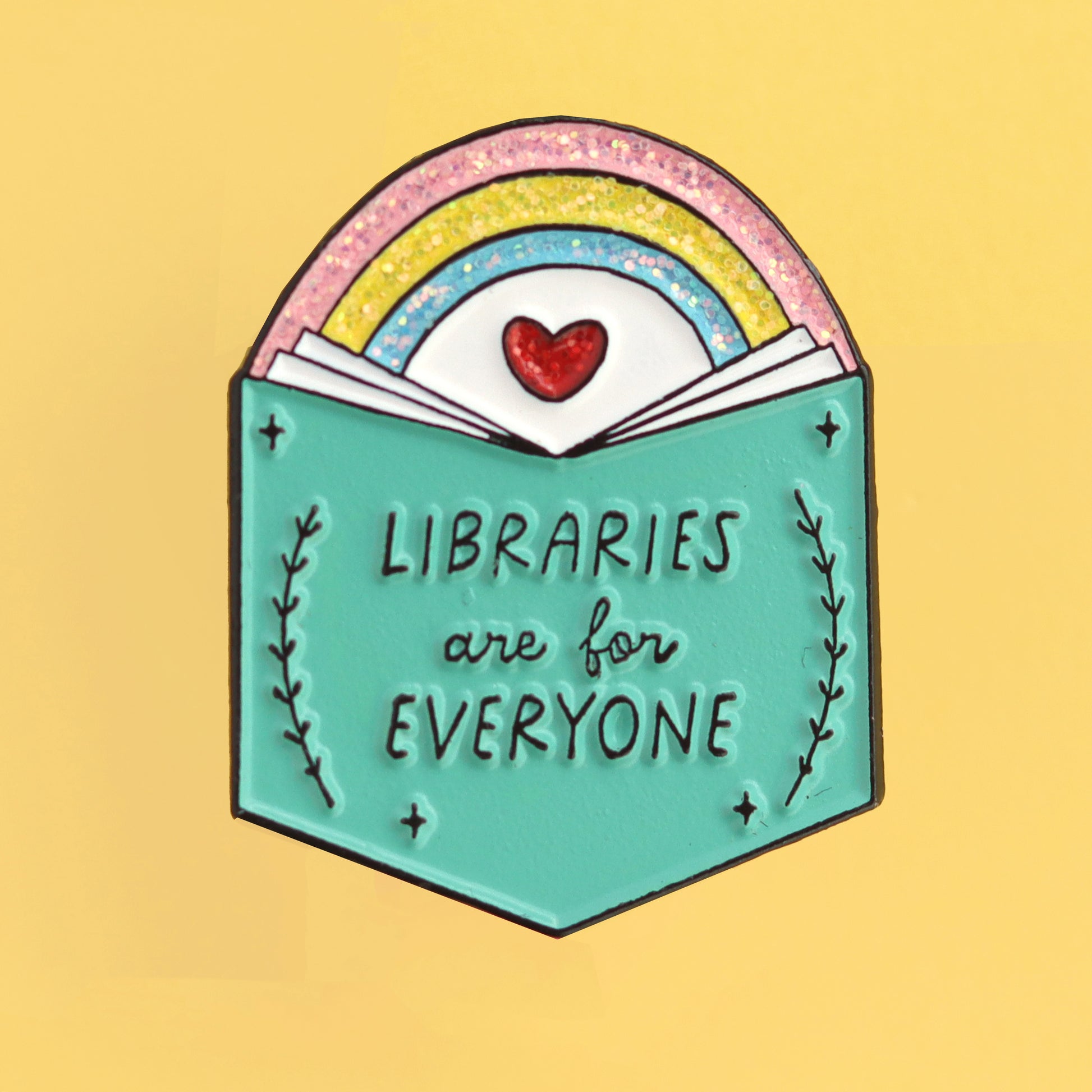 libraries are for everything enamel pin cute