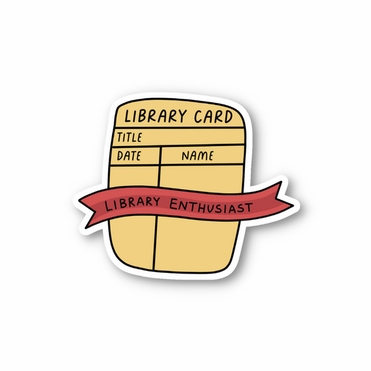 library enthusiast vinyl sticker