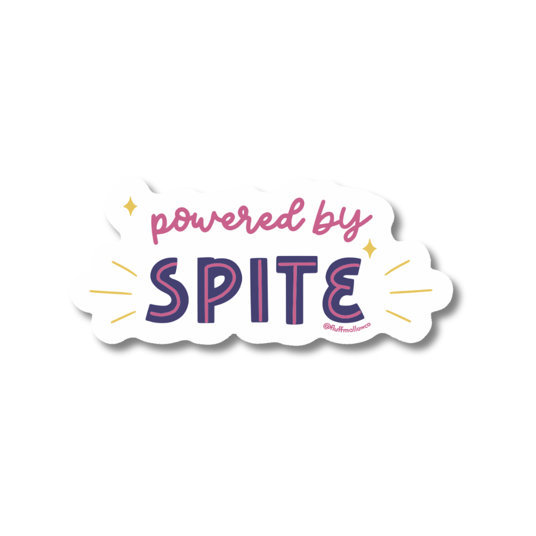 powered by spite vinyl sticker 