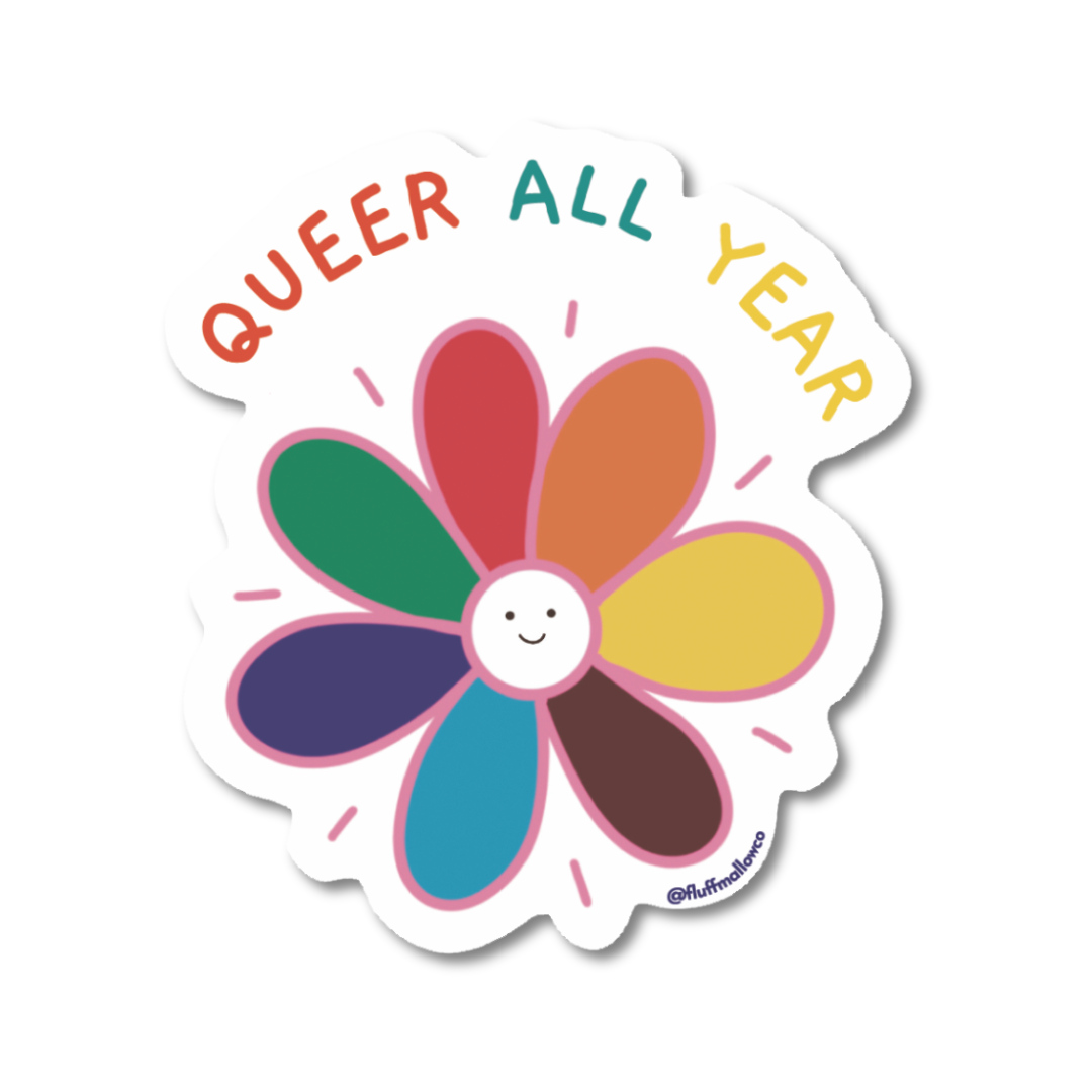 queer all year sticker