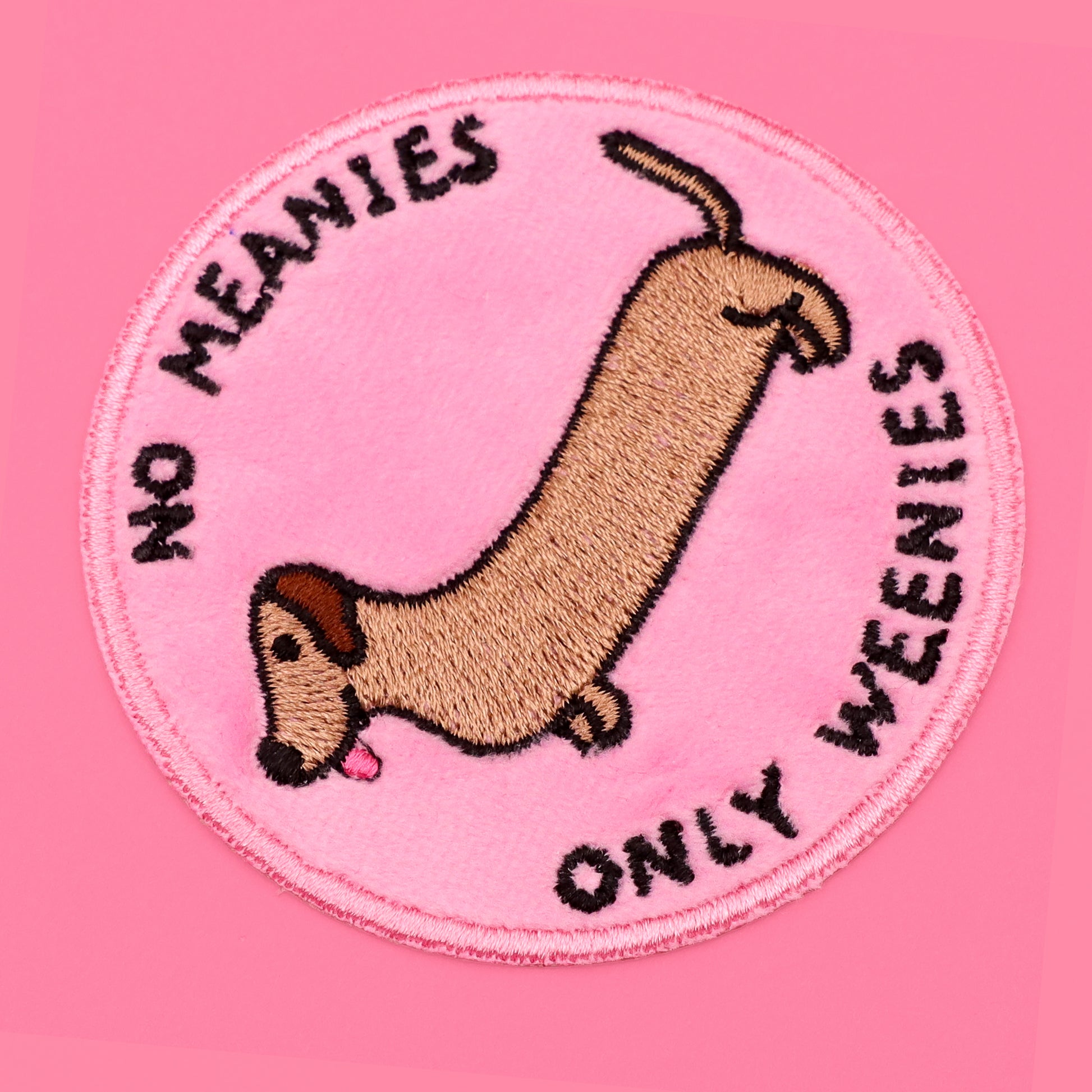 sausage dog patch pink 2 
