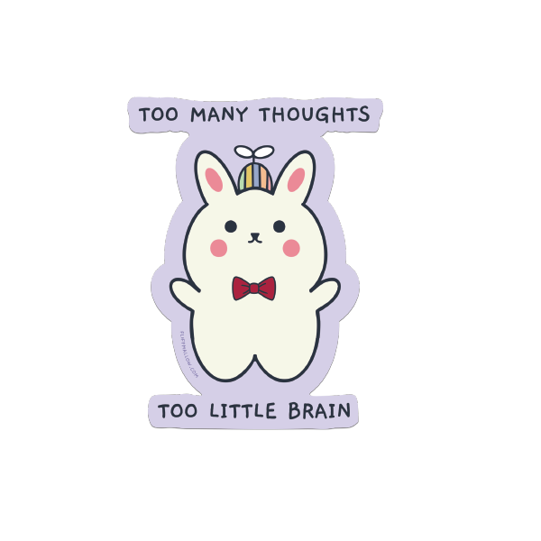 too little brain sticker bunny