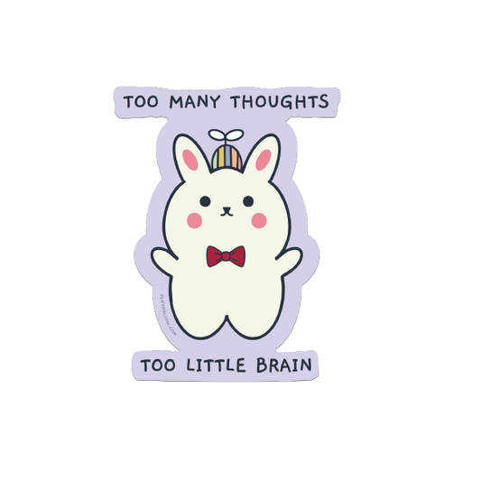 too little brain sticker bunny
