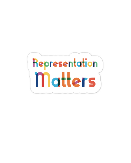 Representation Matters LGBTQ+ vinyl sticker