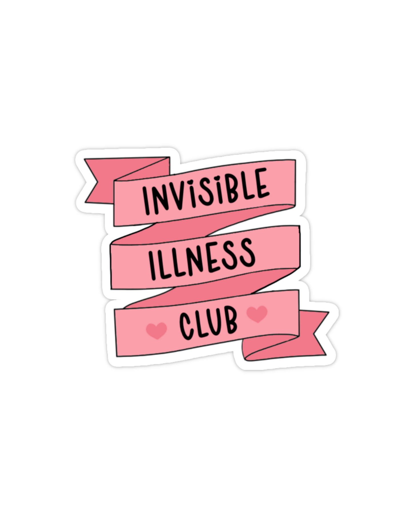 Invisible illness club ribbon enamel pin