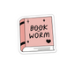 Bookworm reading enamel pin