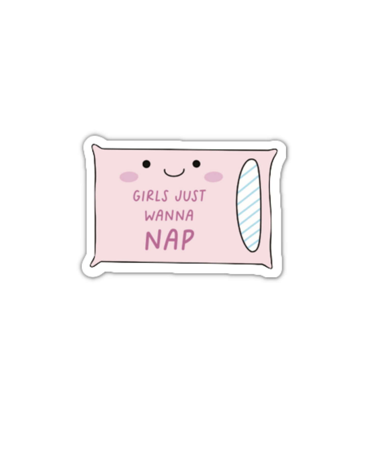 Girls just wanna nap vinyl sticker