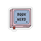Book nerd reading vinyl sticker