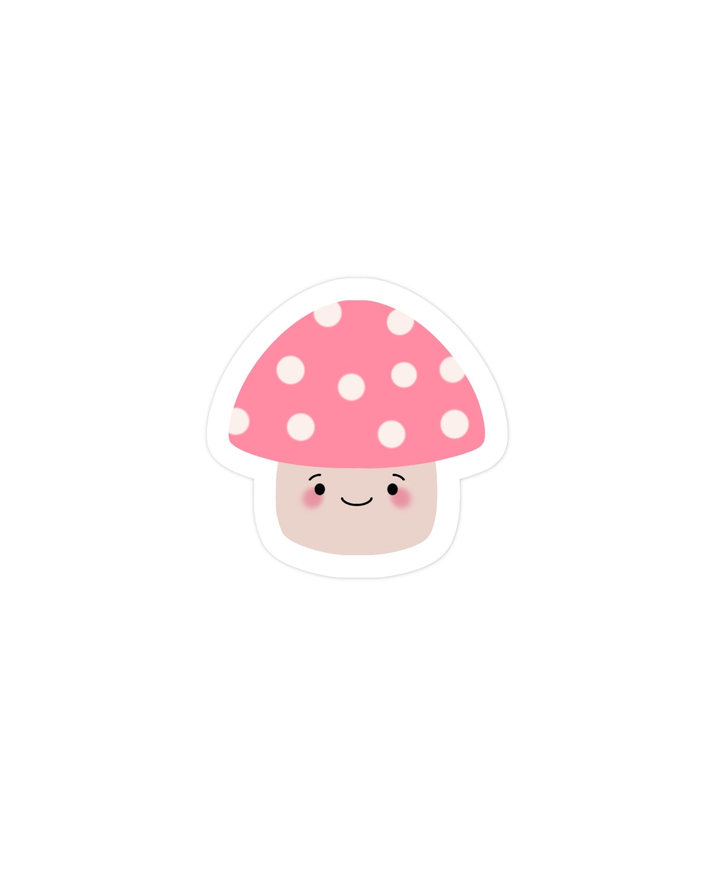 Cute kawaii mushroom sticker