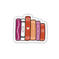 lesbian book stack vinyl sticker