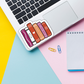 lesbian book stack vinyl sticker on laptop